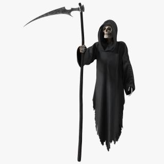 3D Grim Reaper Holds Out Scythe model