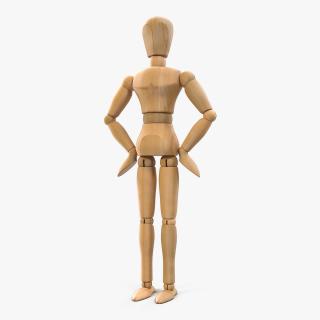 Wooden Dummy Toy Neutral Pose 3D model