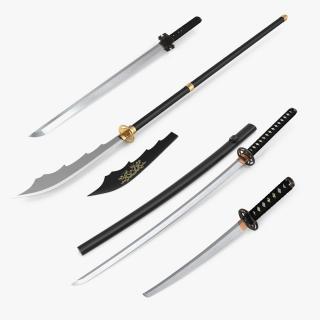 3D Japanese Swords Collection