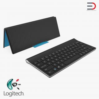 Logitech Tablet Keyboard with Cover Rigged 3D