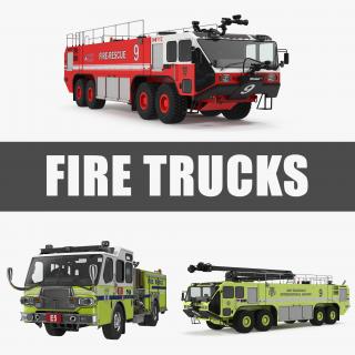 Fire Trucks Collection 3 3D model