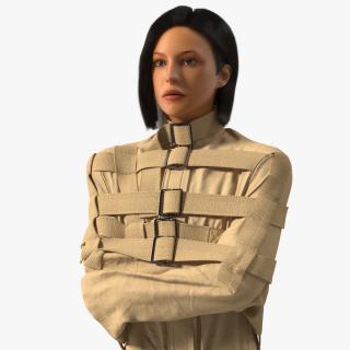 3D Female Figure in Straitjacket with Fur model