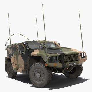 3D Hawkei PMV 4x4 High Mobility Protected Vehicle Rigged model