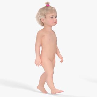 Little Girl Fur Rigged 3D