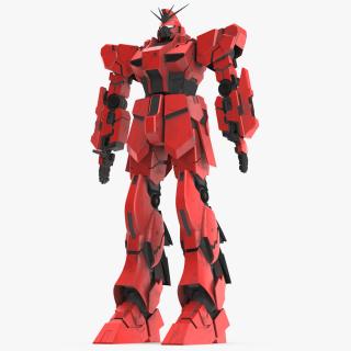 Giant Red Combat Sci-Fi Robot 3D model