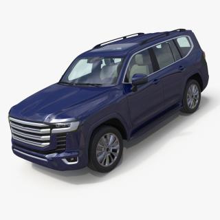 3D model Dark Blue  SUV Simplified