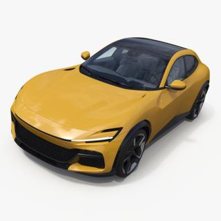 3D model Extreme Crossover Sports Car Yellow