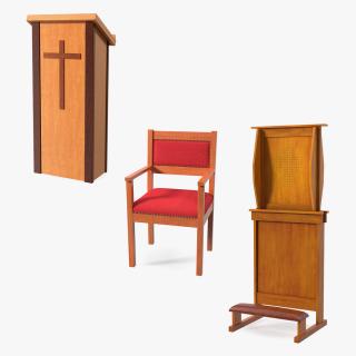 Church Furnishings Collection 3D model