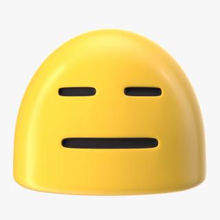 3D Expressionless Face Android Emoji model