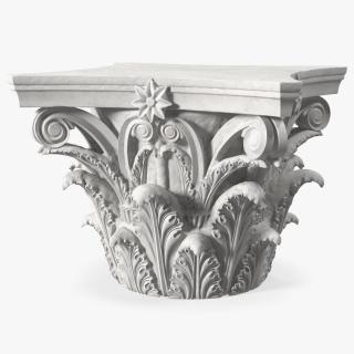 3D model Corinthian Column Capital