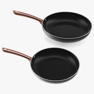 3D model Tower Frying Pan Set