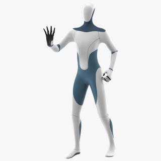 3D Robotic Humanoid Rigged model