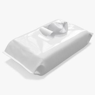 3D Open Pack with Wet Napkin Sticking Out model