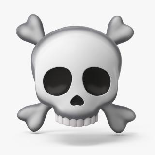 3D Emoji Skull and Crossbones