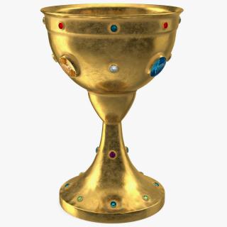 Antique Jeweled Gold Goblet 3D