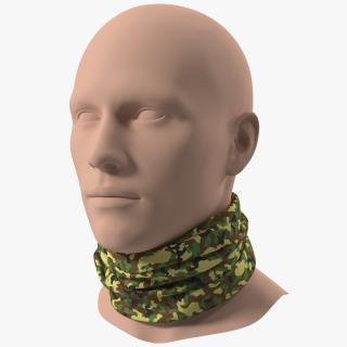 Multi Functional Neck Gaiter Camouflage 3D model