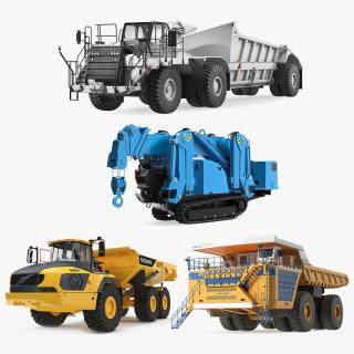 3D Rigged Heavy Construction Machinery Collection 2 model