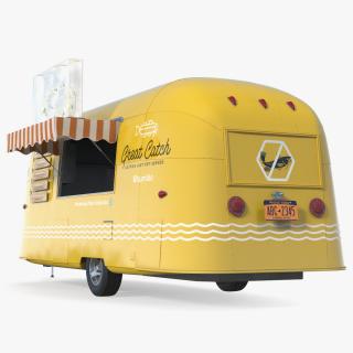 Yellow Fish Food Truck Rigged 3D model