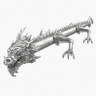 3D Silver Dragon model