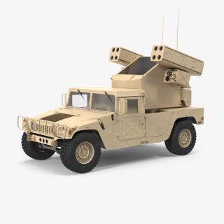 HMMWV M998 Equipped with Avenger Desert 3D model