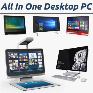 All In One Desktop PC Collection 2 3D model