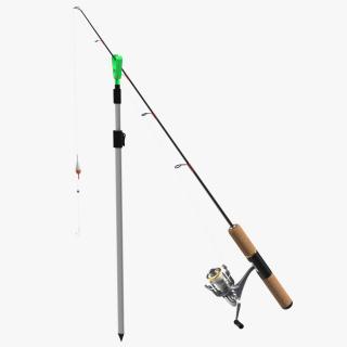 3D Fishing Pole on Rod Holder