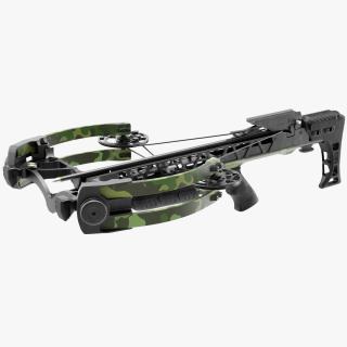 Camo Crossbow with Arrow 3D model