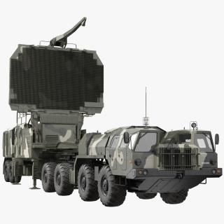 3D model MAZ 74106 with 64N6 Big Bird Radar Camouflage