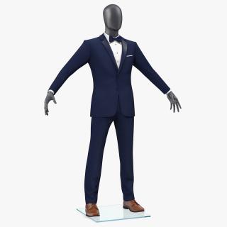 3D Blue Tuxedo Suit