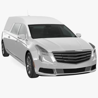 3D White Luxury Hearse Car Generic