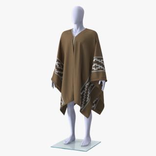 Decorated Poncho on Mannequin 3D model