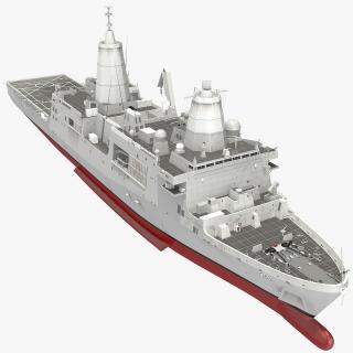 3D model San Antonio Class Amphibious Transport Dock Rigged