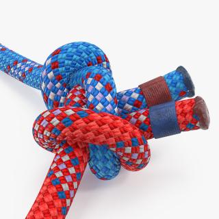 Alpine Butterfly Bend Knot Colored 3D model