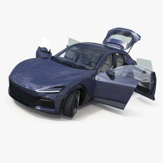 Extreme Sports Crossover Car Violet Rigged 3D