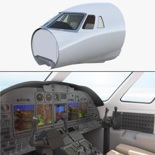 3D model Business Jet Cockpit