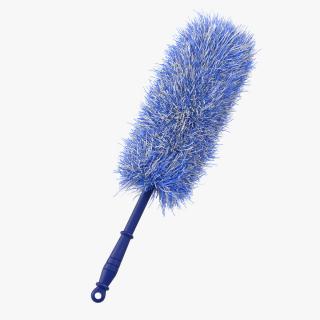 3D Feather Duster Blue Fur model