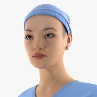 Asian Female Surgeon Rigged 2 3D model