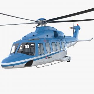 3D model Medium Lift Helicopter AgustaWestland AW189 Rigged