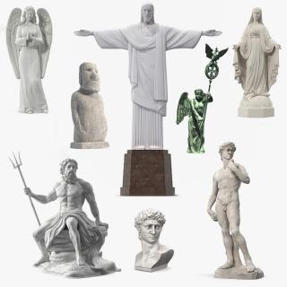 3D Stone Statues Collection 7