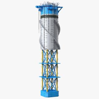 3D Deepwater Oil Platform Mount model