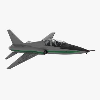 3D Supersonic Jet Trainer Grey Simple Interior model