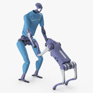 3D model Humanoid Robot Meets Robot Dog