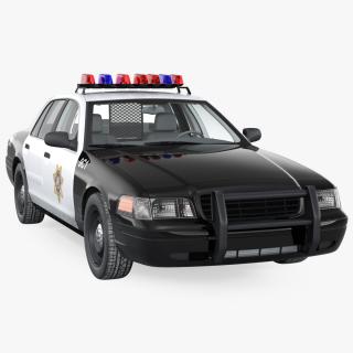 3D model Generic Police Car LVMPD Simple Interior