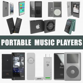 Portable Music Players Big Collection 3D