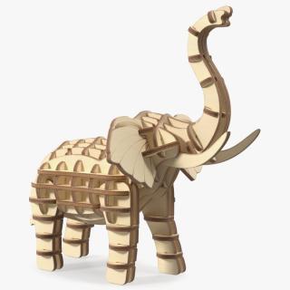 3D model Elephant Wooden 3D Puzzle