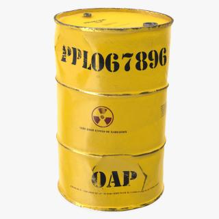 3D Old Radioactive Waste Barrel model