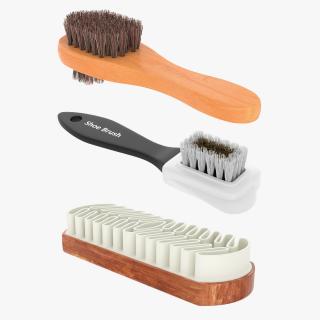 Shoe Cleaning Brushes Collection 3D