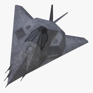 Stealth Aircraft in Flight Simplified 3D