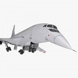 Concorde Supersonic Passenger Jet Airliner Generic Rigged 3D