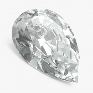 3D Pear Shape Diamond model